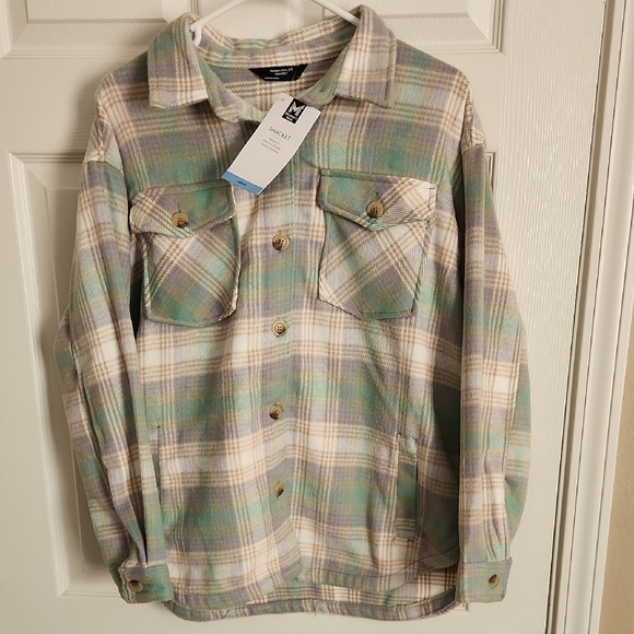 Green and Cream Utility Jacket Relaxed Fit - Picture 2 of 7